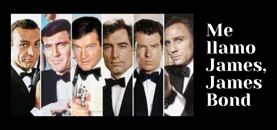 imagen con los 5 actores principales que han interpretado a James Bond en el cine